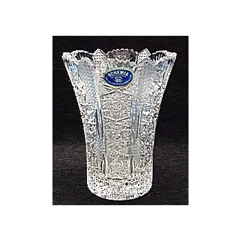 Váza Váza skleněná luxusně broušený křišťál nízká Běla O 235