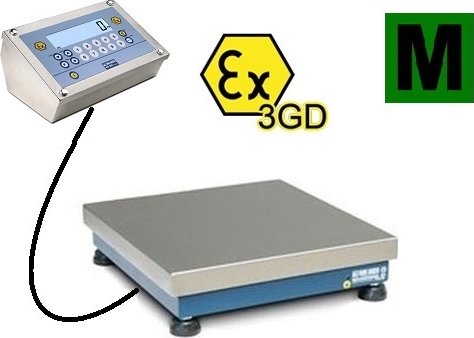 váha DINI ARGEO TT 6kg/2g, 330x330mm, ATEX3GD, EU ověření (váha do prostředí Ex, zóna 2 a 22)