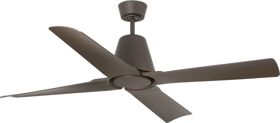 Ventilateur De Plafond LED Faro Barcelona TYPHOON Ø130 DC - Moteur DC, 6 Vitesses, Télécommande - Intérieur/Extérieur IP44 - Marron 4 Pales - 6