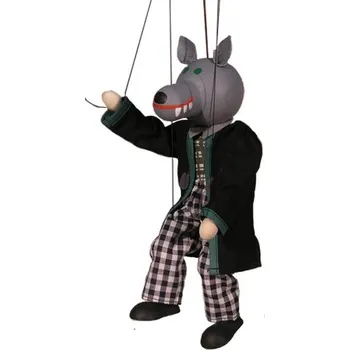 loutka Loutka Vlk dřevěná