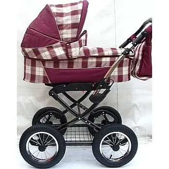 Kočárek Hluboký kočárek Dida bordo s kostkou