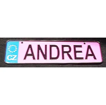 Kočárek SPZ na kočárek plechové ANDREA