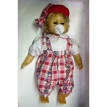 Panenka Panenka miminko s dudlikem mrkací oči maxi 37 cm hadrové tělíčko Akční sleva