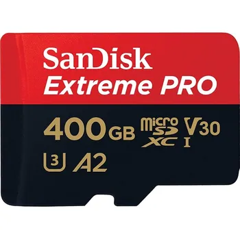 SanDisk Extreme PRO microSDXC 64 GB UHS-I U3 V30 A2 170 MB/s + SD adaptér, 400 GB