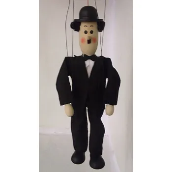 loutka Loutka dřevěná Chaplin 20cm