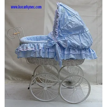 Kočárek Retro kočárek pro vnitřní použití bledě modrý