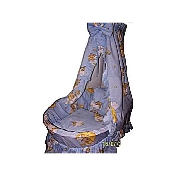 Proutěný koš Classic Amytex medvídek modrý s plnou výbavou Akce