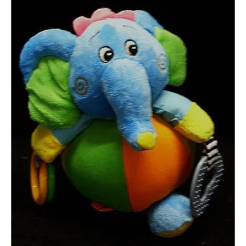 plyšák Slon otáčící hlava barevný plyšový pro miminko na postýlku kočárek