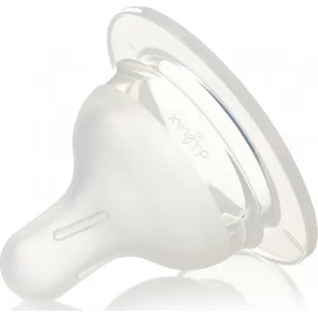 Savička Široká silikonová savička na lahev pro dítě 2 ks 0-12m Poupy