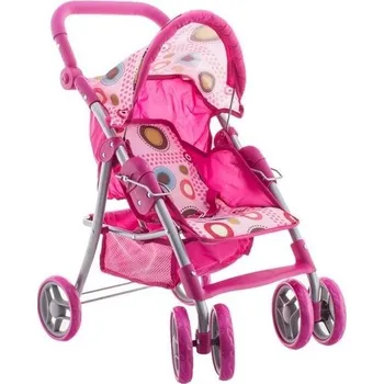 Kočárek pro panenku Kočárek pro panenku sportovní typ natačecí kola růžový