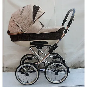 Kočárek Kočárek Symphony Classic luxusní kombinovaný velká kola hnědo béžový