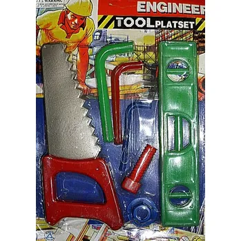 Sada nářadí Pilka s vodováhou a šrouby plastové nářadí sada pro malé kutily