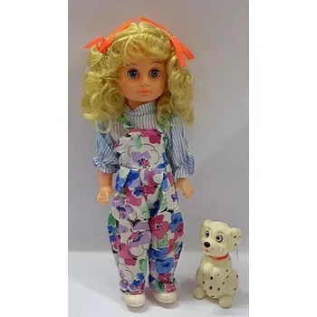 Panenka Panenka mrkací kloubová blond vlasky s pejskem Dalmatinem