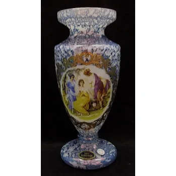 Váza Váza skleněná mramorová modrá motiv Tři gracie TF 86