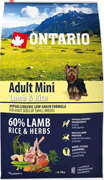 Krmivo pro psa Ontario Adult Mini Lamb/Rice