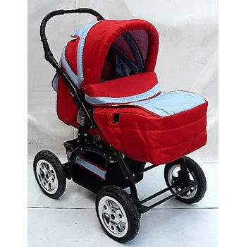 Kočárek Kočárek Omega sport s přehazovacím madlem kombinace bledě modro červený používaný