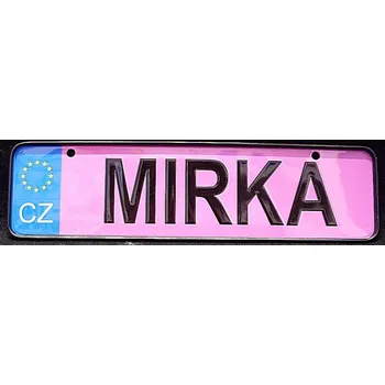 Kočárek SPZ na kočárek plechové MIRKA