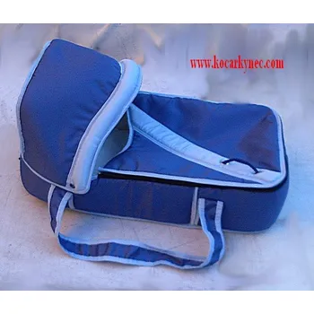 Vložná přenosná taška na dítě do kočárku Univerzální tmavě modrá a světle modrá