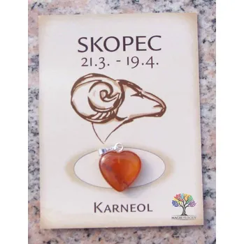 Přívěsek Magieprirody.cz Kámen podle znamení - SKOPEC tvar srdce #27