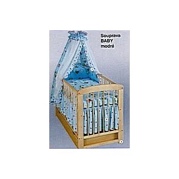 Příslušenství pro dětskou postel a kolébku Souprava do postýlky 4 dílná BERUŠKA modrá
