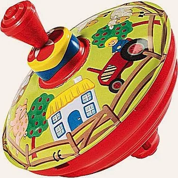 Hračka pro nejmenší Hrající káča selský dvůr kovová průměr 13 cm