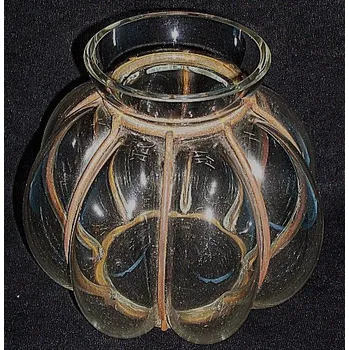 Váza Váza skleněná retro historická umělecká čiré sklo se zkorodovaným drátem