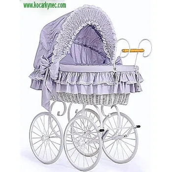 Kočárek Retro kočárek Lux pro vnitřní použití Fialový