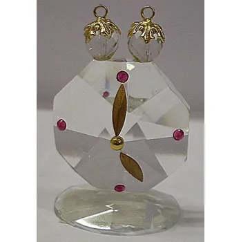 Hodiny Skleněné hodiny budík broušený křišťál TM 57