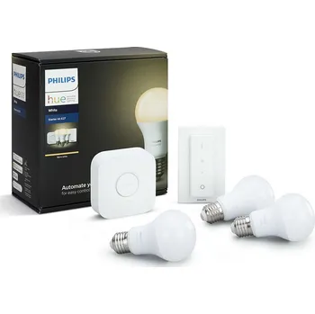 Žárovka Philips Hue Starter Kit 3x 8,5W E27 + bridge + 1x ovladač se stmíváním