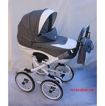 Kočárek Kočárek Symphony Classic TO luxusní kombinovaný velká nafukovací kola color šedo bílý