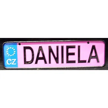 SPZ plechová DANIELA