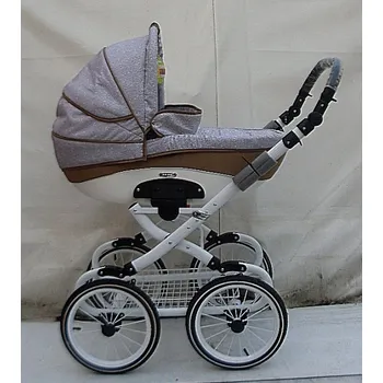 Kočárek Kočárek Symphony Classic luxusní kombinovaný velká kola hnědo šedý