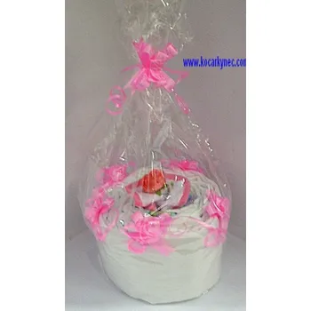 plenkový dort Plenkový dort růžový dárek pro holčičku