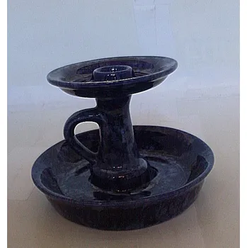 Svícen Svícen keramický Mramor modrý výška 9 cm TS 71