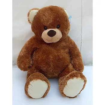 plyšák Medvěd plyšový velký Edmont Maxi 80 cm tmavě hnědý