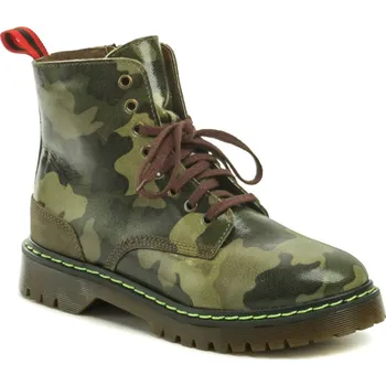 Dívčí polobotky Koma 13D01M5 zelená maskáč kotníčková obuv EUR 36