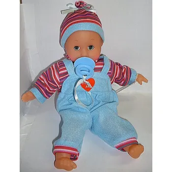 Panenka Miminko se čtyřmi zvuky s dudlíkem modré 30 cm