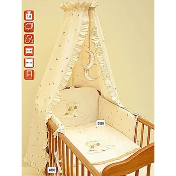 Příslušenství pro dětskou postel a kolébku Souprava do postýlky 4 dílná Monika béžová