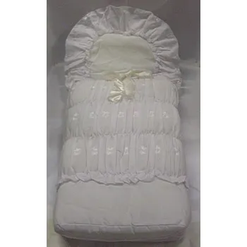 Zavinovačka Zavinovačka Luxusní s mašlí bílá s krajkou vyšívaná na boku zip s vyndávací výplní