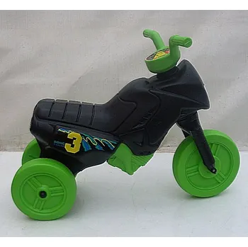 Dětské vozidlo Odrážedlo Enduro motorka větší plastové černo zelené