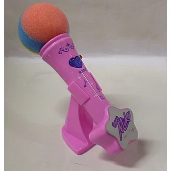 Mikrofon Mikrofon zvukový plastový s vystřelováním a stojánkem