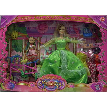 Panenka Panenka Memorial set Barbie 2 kusy s jízdním kolem