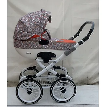 Kočárek Kočárek Symphony Classic luxusní kombinovaný velká kola oranž tvary