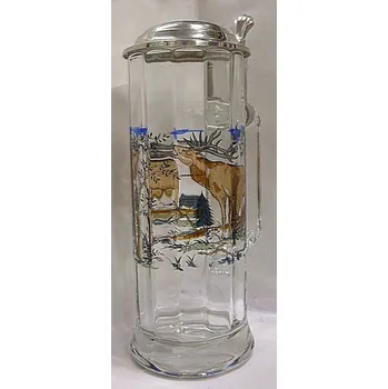 Sklenice Korbel s cínovým víkem obrázek Jelen pro myslivce OS 2