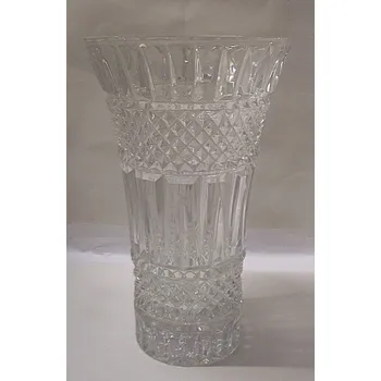Váza Váza skleněná stabilní velká 27 cm český křišťál O26 Gizela