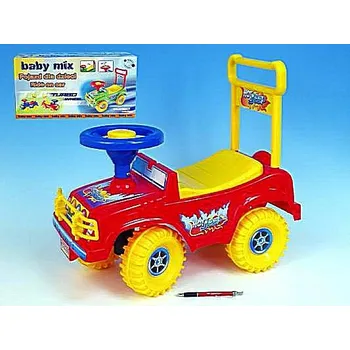 Dětské vozidlo Odrážedlo auto Bosito Hot Jeep auto s pískacím volantem červené