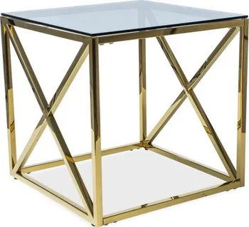 Konferenční stolek Casarredo Elise B zlatá/kouřové sklo