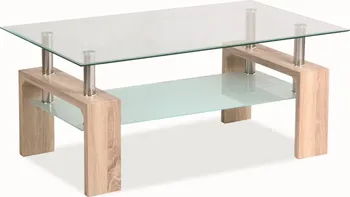 Konferenční stolek Casarredo Lisa Basic dub sonoma/sklo