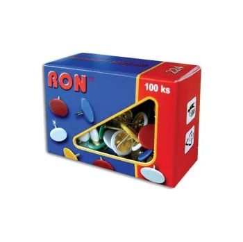 Kancelářské potřeby Připínáčky barevné RON - 100 ks / barevný mix