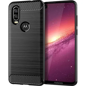 Beweare Ohebný carbon kryt na Motorola Moto One Pro / Zoom - černý